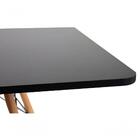 Kit Mesa Eiffel Preta Quadrada (80cm) + 04 Cadeiras Eiffel