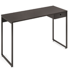 Kit Mesa Escritório Lead 1 Gaveta Industrial F01 Preto Fosco