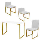 Kit Mesa Escrivaninha Com Cadeira Stan E 2 Poltronas Lee Tamp