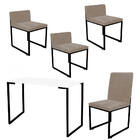 Kit Mesa Escrivaninha Com Cadeira Stan E 3 Poltronas Lee Tamp