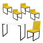 Kit Mesa Escrivaninha Com Cadeira Stan E 4 Poltronas Lee Tamp