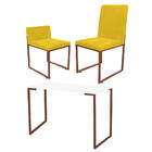 Kit Mesa Escrivaninha Com Cadeira Stan E Poltrona Lee Tampo B