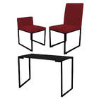 Kit Mesa Escrivaninha Com Cadeira Stan E Poltrona Lee Tampo P