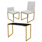 Kit Mesa Escrivaninha Com Cadeira Stan E Poltrona Lee Tampo P