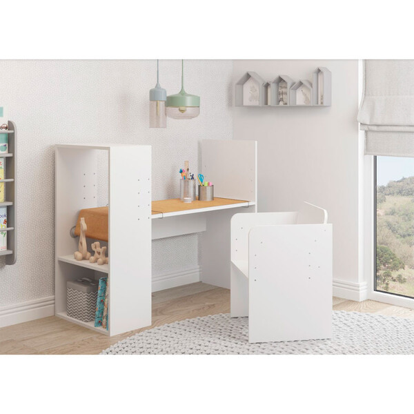 Kit Mesa Escrivaninha De Desenho E Cadeira Infantil Regulávei