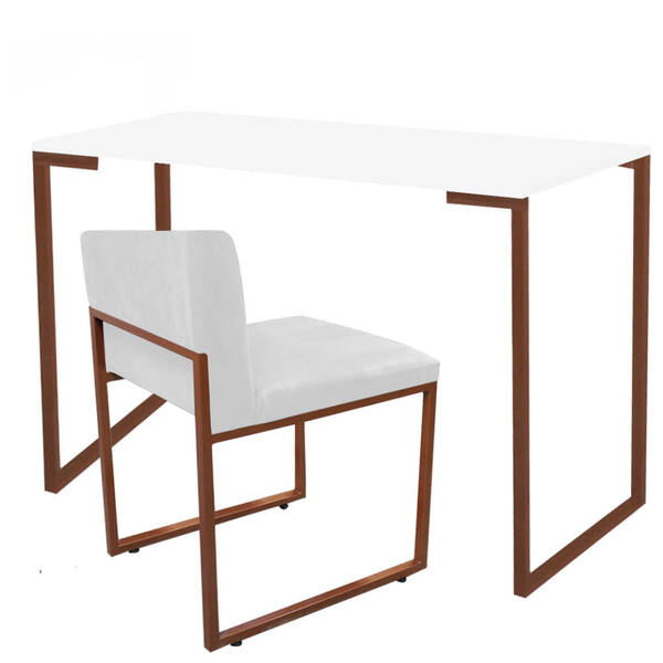 Kit Mesa Escrivaninha Stan E Cadeira Lee Industrial Escritóri