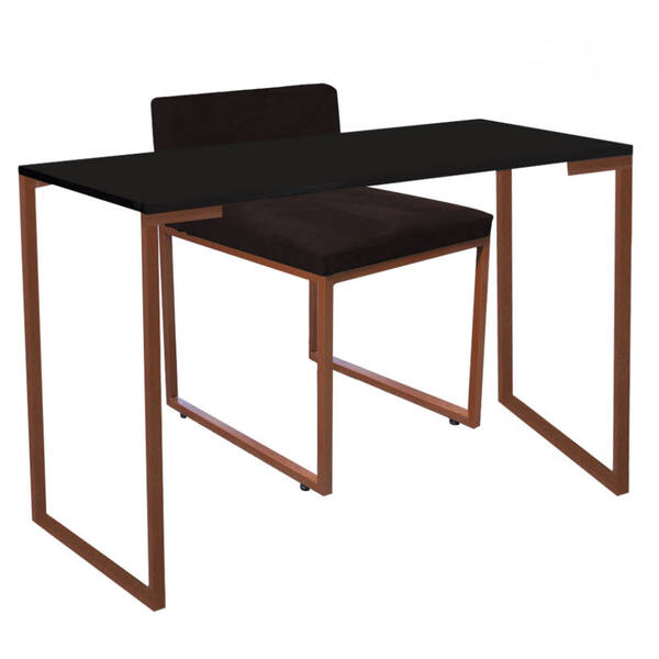 Kit Mesa Escrivaninha Stan E Cadeira Lee Industrial Escritóri