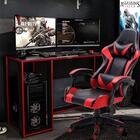 Kit Mesa Gamer Singapura E Cadeira Gamer Giratória Reclinável