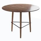 Kit Mesa Gardênia Castanho E 4 Banquetas Vermelhas