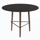 Kit Mesa Gardênia Preta E 4 Banquetas Vermelhas