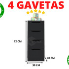 Kit Mesa Industrial +  Gaveteiro 04 Gavetas C/ Mais Modernida