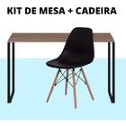 Kit Mesa Industrial + Cadeira Eiffel Manicure Estilo Industri