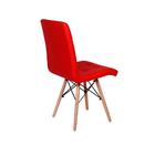 Kit Mesa Jantar Eiffel 100cm Preta + 03 Cadeiras Gomos - Verm