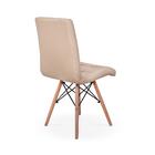 Kit Mesa Jantar Eiffel 120cm Branca + 04 Cadeiras Gomos - Nude