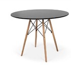 Kit Mesa Jantar Eiffel 80cm Preta + 4 Cadeiras Charles Eames