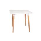 Kit Mesa Jantar Eiffel 80x80 Branca + 02 Cadeiras Charles Eam