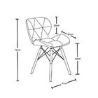 Kit Mesa Jantar Eiffel 80x80 Branca + 04 Cadeiras Slim - Preta