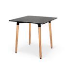 Kit Mesa Jantar Eiffel 80x80 Preta + 04 Cadeiras Gomos - Marr