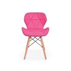 Kit Mesa Jantar Eiffel 80x80cm Branca + 04 Cadeiras Slim - Ro