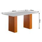 Kit Mesa Jantar Santiago 160 Com Tampo De Vidro E 6 Cadeiras