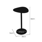 Kit Mesa Lateral Apoio Orgânica Wing . Preto