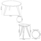 Kit Mesa Lateral Com Mesa De Centro Decorativa Sofia B01 Off