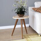 Kit Mesa Lateral Com Mesa De Centro Decorativa Sofia B01 Off