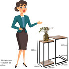 Kit Mesa Lateral De Metal Aurora Casa Chick