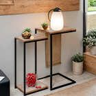 Kit Mesa Lateral Ou Canto Para Sala Ou Auxiliar Apoio De Sofá