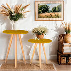 Kit Mesa Lateral Ou Canto Redonda Para Sala Ou Auxiliar Apoio