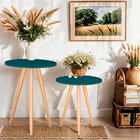 Kit Mesa Lateral Ou Canto Redonda Para Sala Ou Auxiliar Apoio