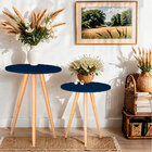 Kit Mesa Lateral Ou Canto Redonda Para Sala Ou Auxiliar Apoio