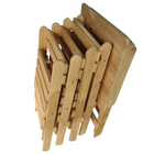 Kit Mesa Madeira Pinus E 4 Cadeiras Dobrável - Volpato