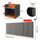 Kit Mesa Madri Apoio Lateral Cama Suspensa Parede Cabeceira L