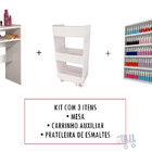Kit Mesa Manicure 77cm + Porta Expositor Esmaltes Oferta