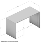 Kit Mesa Para Escritório 135cm Com Estante 3 Prateleiras Los