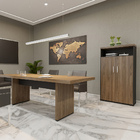 Kit Mesa Para Escritório 4 Gavetas Ld 180cm E Armário Atria E