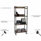 Kit Mesa Para Escritório Com Estante 4 Prateleiras Industrial