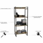 Kit Mesa Para Escritório Com Estante 4 Prateleiras Industrial