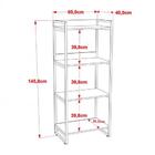 Kit Mesa Para Escritório Com Estante 4 Prateleiras Industrial