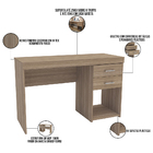 Kit Mesa Para Escritório E Home Office Malta 120cm Com 02 Arm