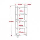 Kit Mesa Para Escritório Industrial Em L Com 2 Estantes Com 5