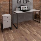 Kit Mesa Para Escritório Industrial Soft 150 Cm Com Gaveteiro