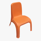 Kit Mesa Plástica Infantil Branca E 2 Cadeiras Laranja