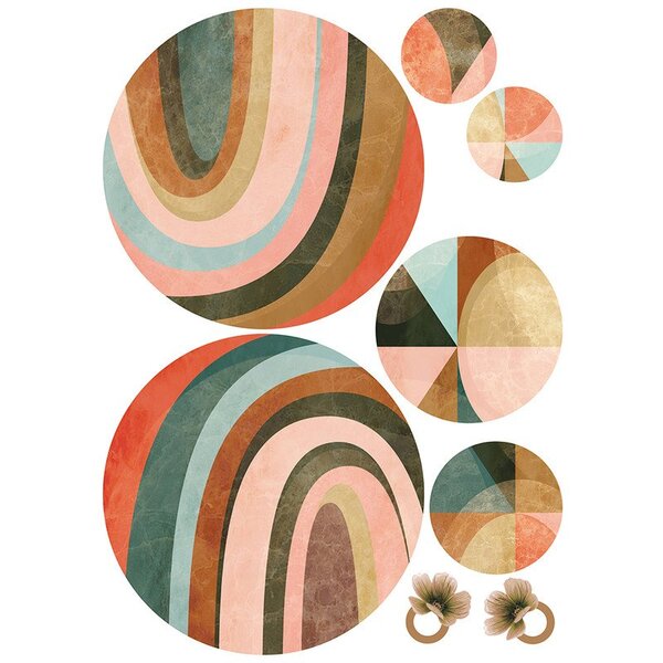 Kit Mesa Posta Completo Mdf Abstrato Formas