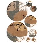 Kit Mesa Posta Completo Mdf Boho Bege Formas