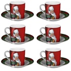 Kit Mesa Posta Natal 18 Peças Melamina Prato De Jantar, Sobre