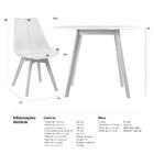 Kit - Mesa Redonda 100 Cm Branco + 4 Cadeiras Leda Rosa Claro
