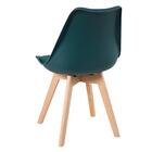 Kit - Mesa Redonda 70 Cm Preto + 2 Cadeiras Leda Verde Escuro