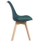 Kit - Mesa Redonda 70 Cm Preto + 2 Cadeiras Leda Verde Escuro